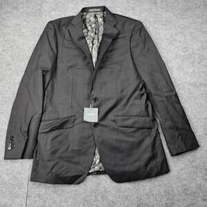 Indochino Blazer Mens 38 Newbury Wool Black Windowpane Check Jacket Career Suit
